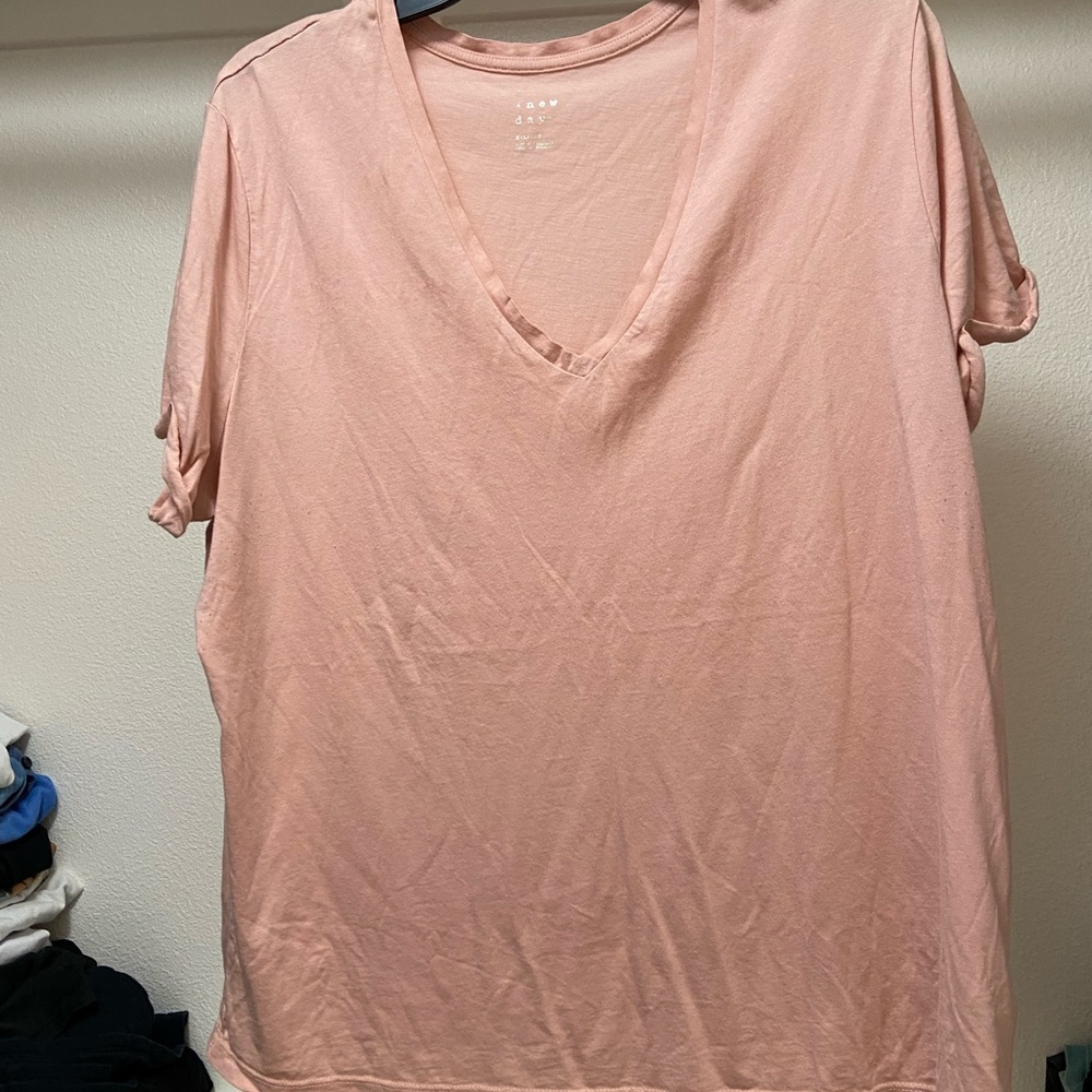 A New Day Pink V Neck